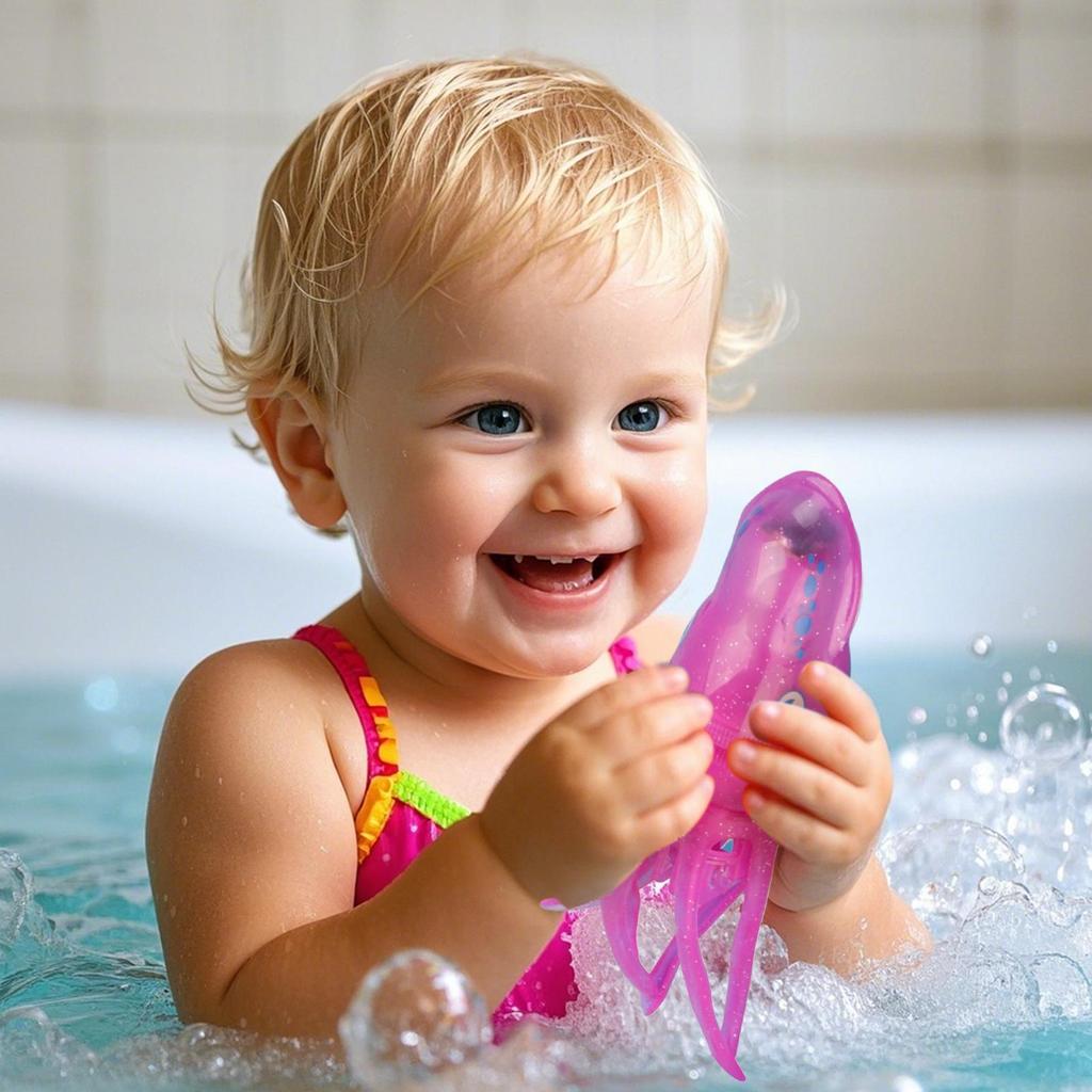 Toddler Bath Toys Child Bathing Dynamic Floating Dolphin Toys Early Learning Game Interactive