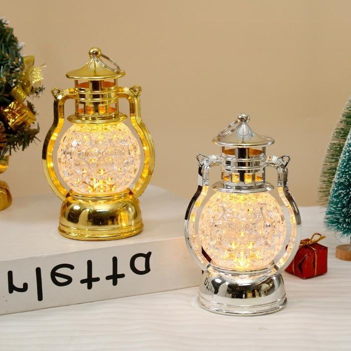 Lampu Lentera LED Dekorasi Ramadhan Minimalis / Lampu Meja Lentera Lilin Halloween Natal Elektrik /