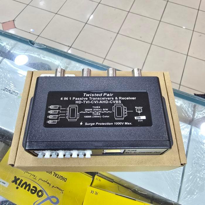 Video Balun 4Ch, Balun Cctv Ahd, Analog, Hdtvi