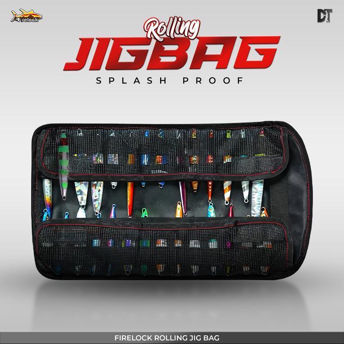 Terbaru Firelock Rolling Jig Bag Tas Pancing Metal Jig Tas Tempat Metal Jig Gulung Tas Tempat Metal