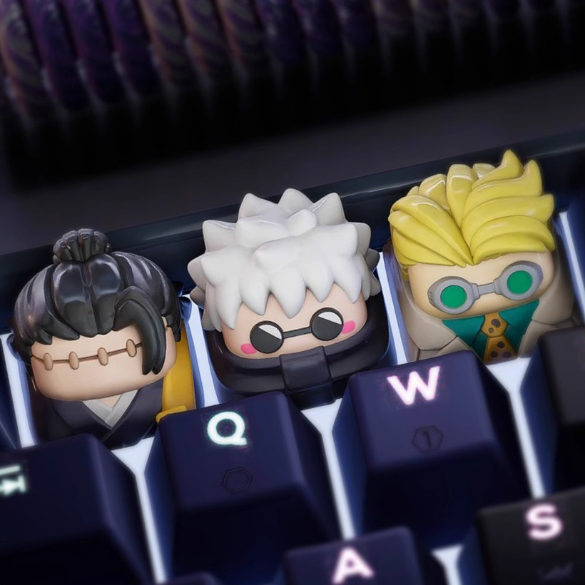 Jujutsu Kaisen Keycap 1PC Resin Cute Q Version Gojo Satoru Geto Suguru Nanami Kento Personalized