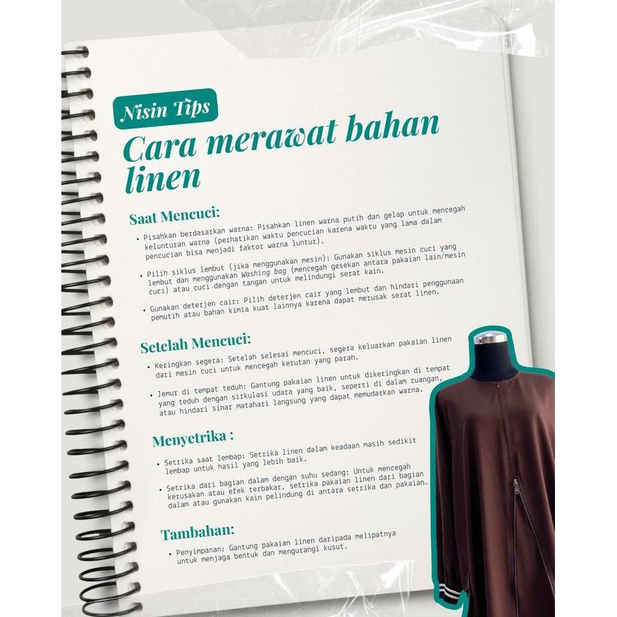 NEW RIBSTREE Abaya By Nisin Hijab Official - Desain Original Gamis Wanita Elegan