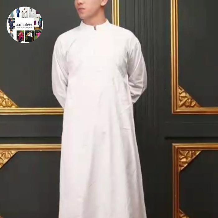 Stok Baru gamis pria putih / gamis jubah putih / gamis haji pria / gamis umroh