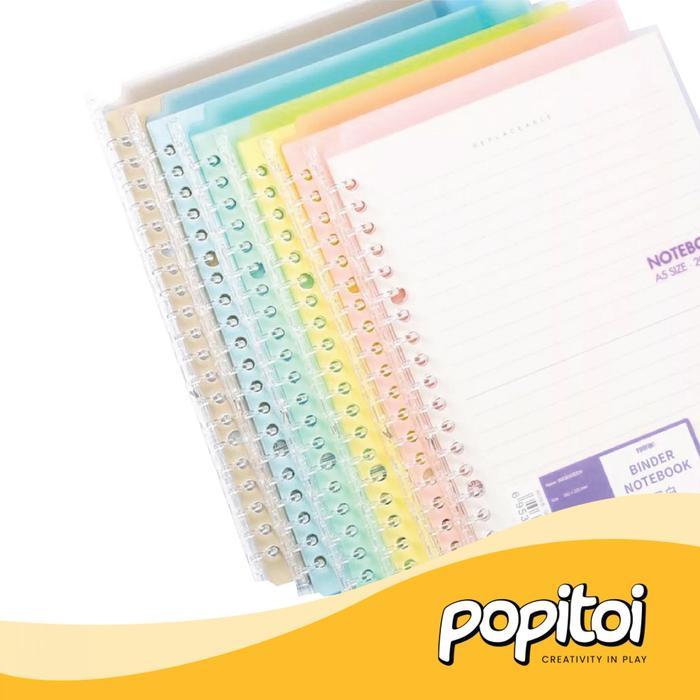 360 Derajat Loose Leaf Ring Binder Notebook A5 B5 Lipat Degree