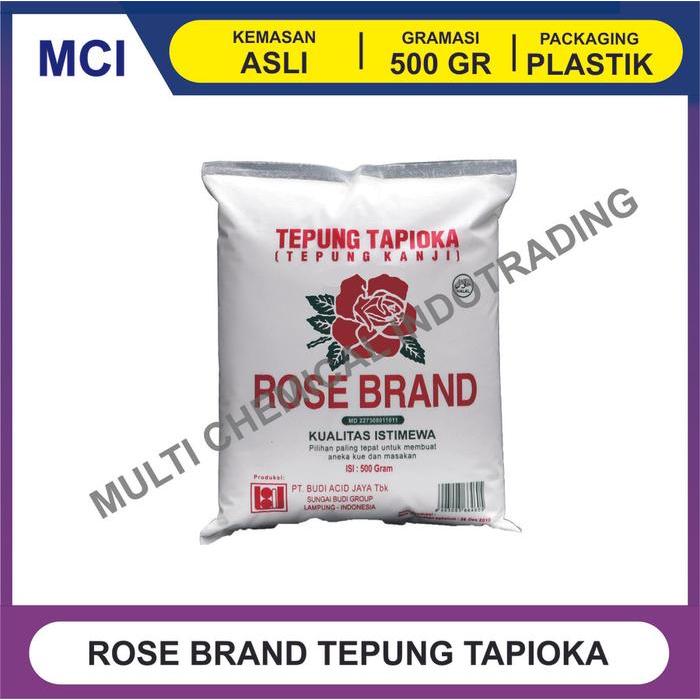 TEPUNG TAPIOKA ROSE BRAND 500 GR 1 DUS 20 PCS