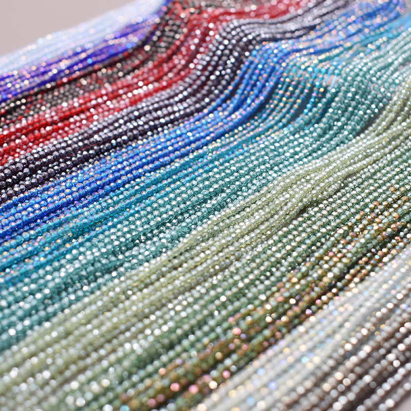 New Color 2mm 190pcs Glass Beads Small Faceted Glass Charm Spacer Beads For Jewelry Making DIY