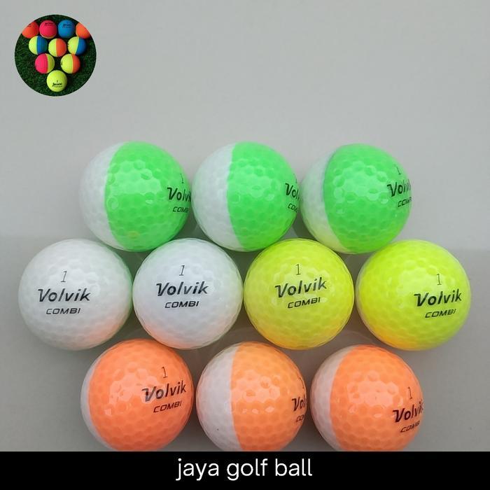 Bola golf VOLVIK COMBI 2 WARNA Grade A ISI 10 pcs