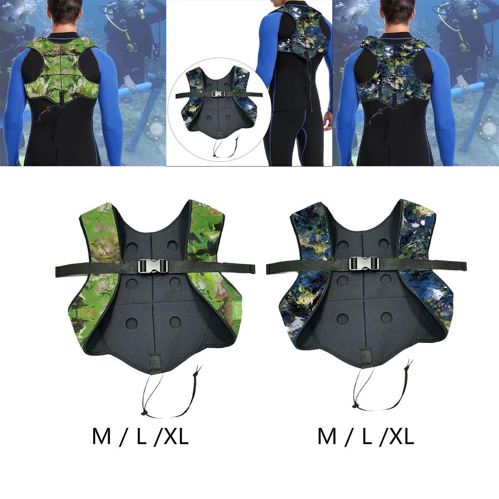Diving Weight Vest Adult Multifunctional with 6 Drop Pocket Neoprene Vest for Water Sports Fishing