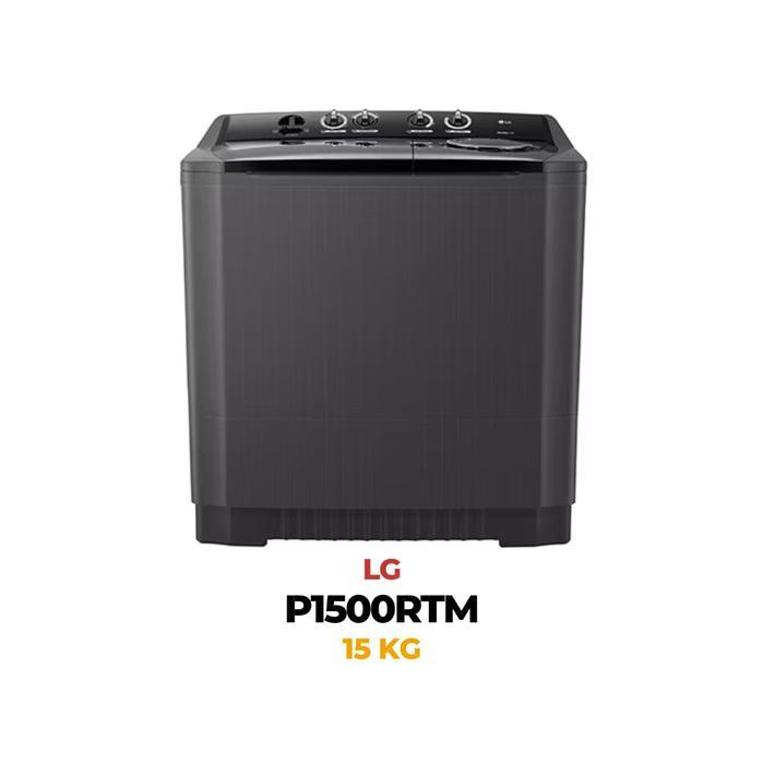 LG P1500RTM Mesin Cuci 2 Tabung 15 Kg - Hitam / P 1500 RTM