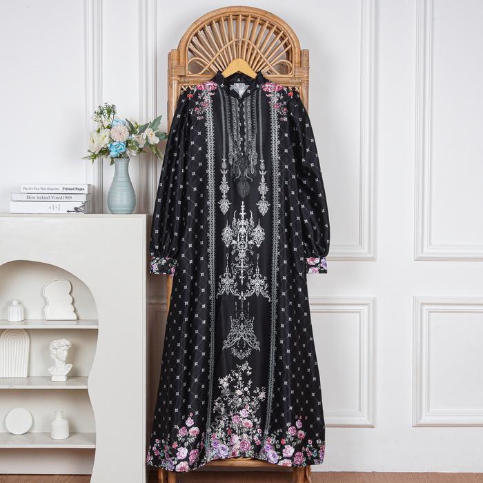 BV - Gamis Rohwa Silk/Gamis Silk simple mewah Lebaran 2026 - gaun wanita