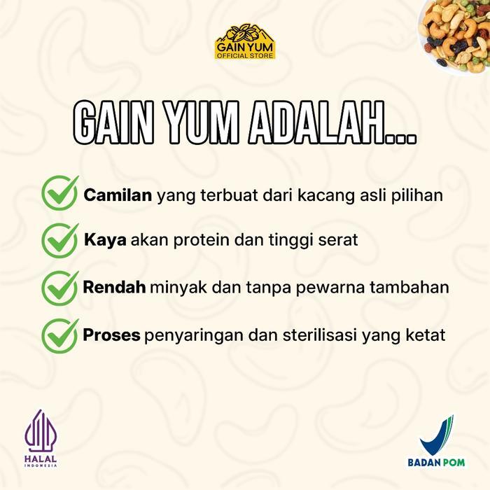 Gain Yum - Kuaci Kupas Rasa Telur Kepiting 208g