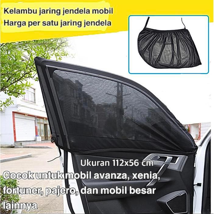 kelambu jaring jendela mobil anti nyamuk anti spy UKURAN XL