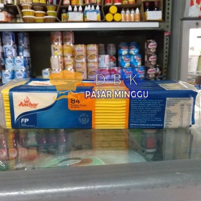 Red Cheese Cheddar Slice Quick Melt Anchor 1,2Kg 84Slice Keju Slice