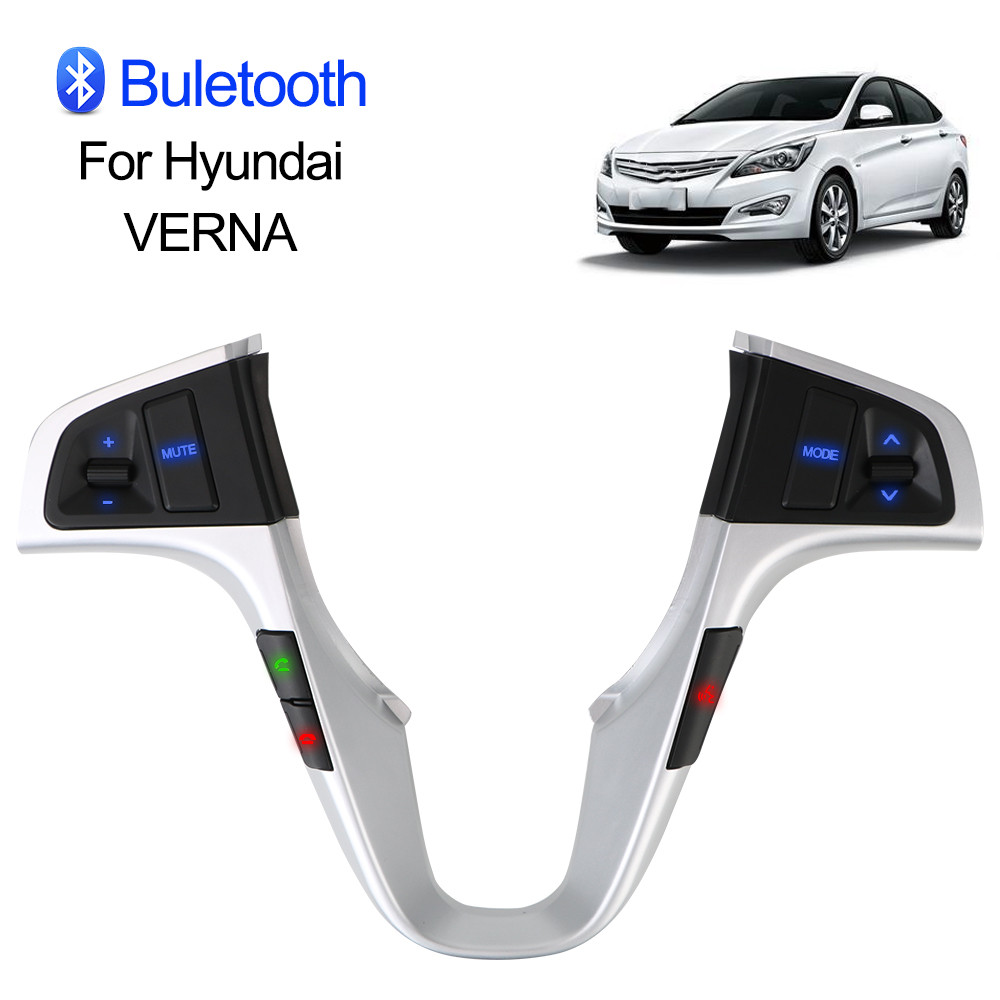 For Hyundai VERNA SOLARIS Bluetooth Blue Backlight Car Accessories Audio Volume Music Control Switch