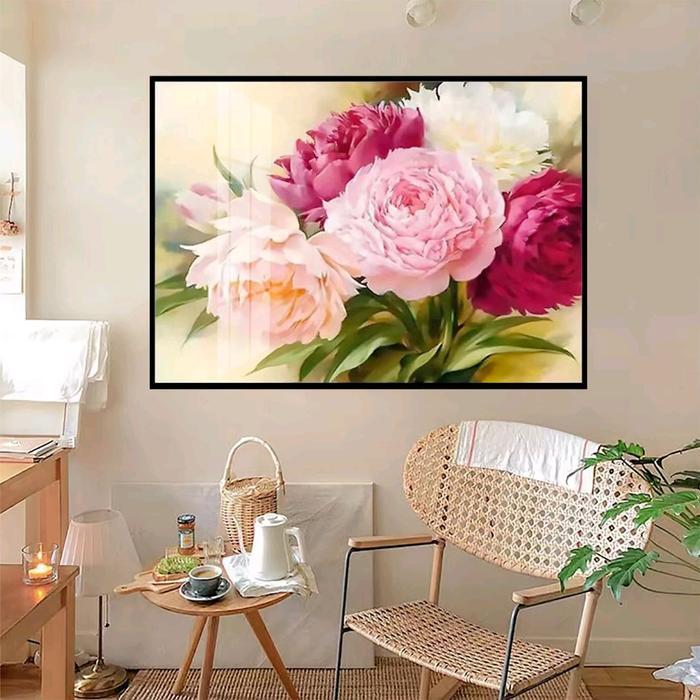 DPC Store Set Sulam DIY Lengkap Motif Bunga untuk Pemula Kerajinan Sulam Needlework Flower Stitch