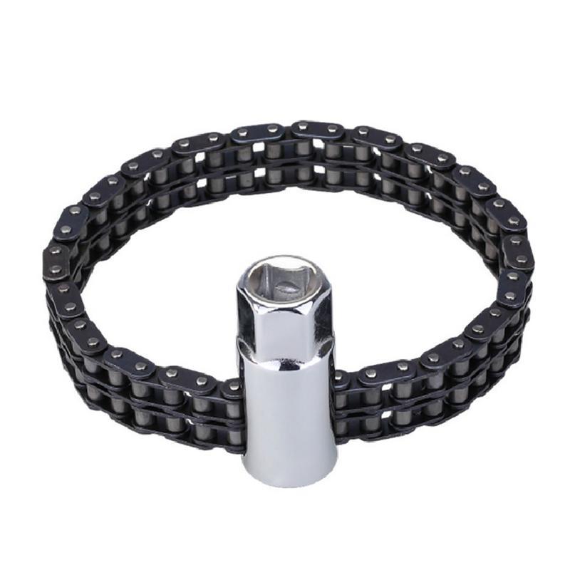 Socket Wrench Double Chain Filter Wrench High Hardness Oil Filter Wrench Removal Install Tool Oil Fi