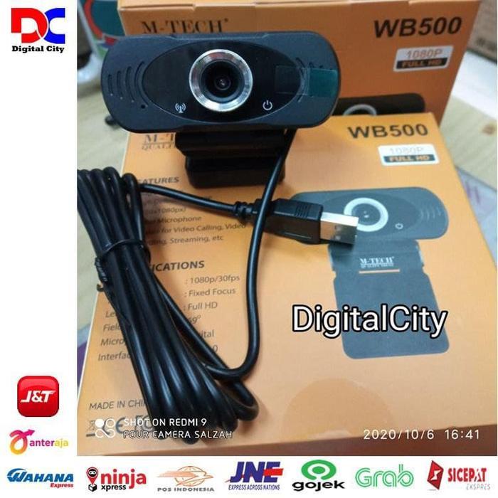 Webcam M-TECH WB500 1080P Full HD dengan Mikrofon