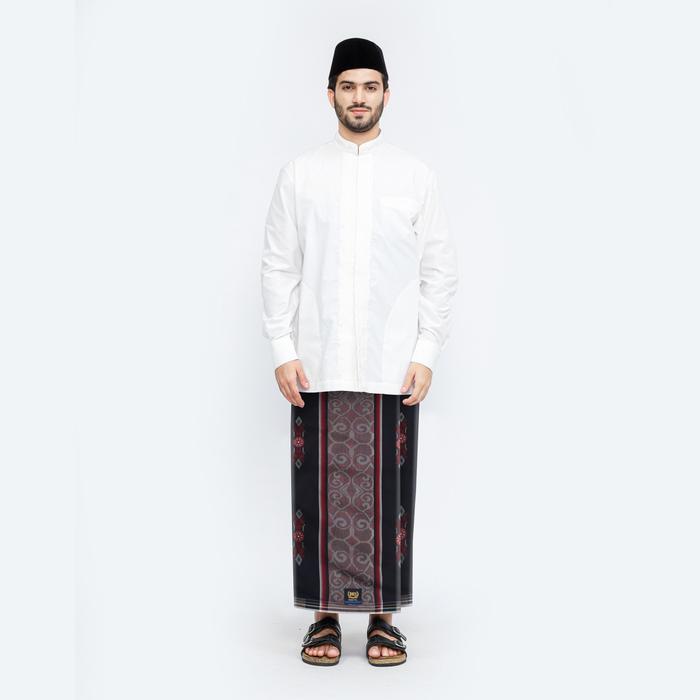 ORIGINAL Sarung BHS Essential Gold Motif T46 JPB Hitam Merah READY STOCK
