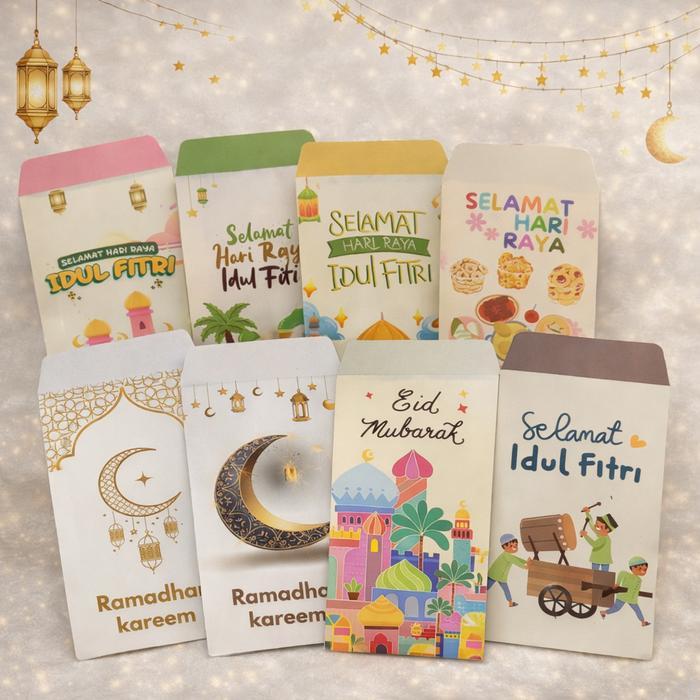 AMPLOP THR LEBARAN PAKET HEMAT MODEL PANJANG / AMPLOP LEBARAN DESAIN ISLAMI KEKINIAN