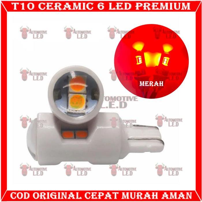 "New" ORIGINAL LED T10 CERAMIC 6 LED LAMPU SENJA MOTOR LAMPU SEIN MOTOR SUPER TERANG