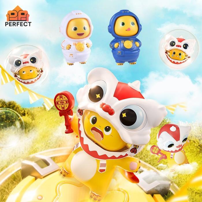 Terlaris PERFECT Nailong Barongsai Dino Kuning Mainan / Nailong Mainan Dekompresi Ganti Wajah /