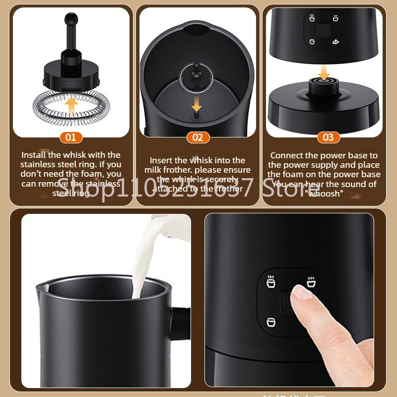 Household milk frother, milk heating, frother, milk frother, electric automatic hair beater