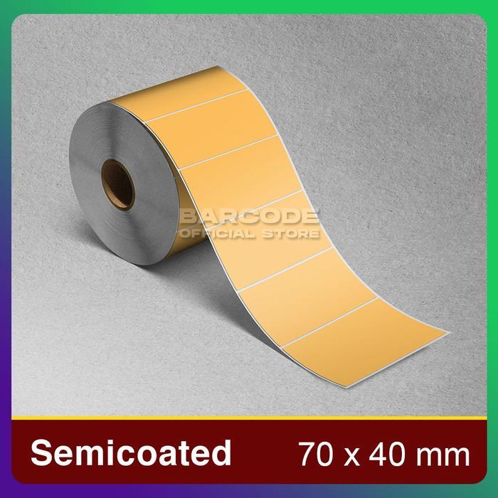 Custom Stiker Label Logo Warna Semicoated Thermal Yupo Silvermate