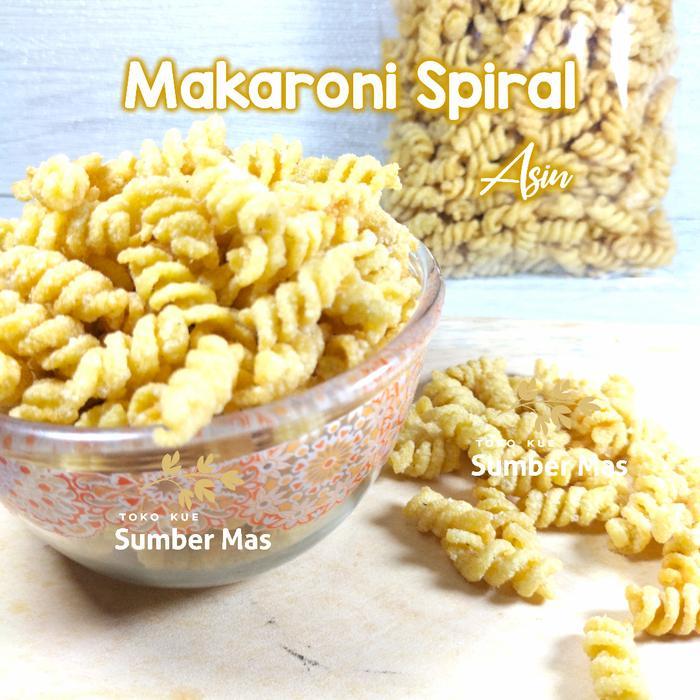 "New" Makaroni spiral Pedes 250 gr / kue kering kiloan / aneka snack