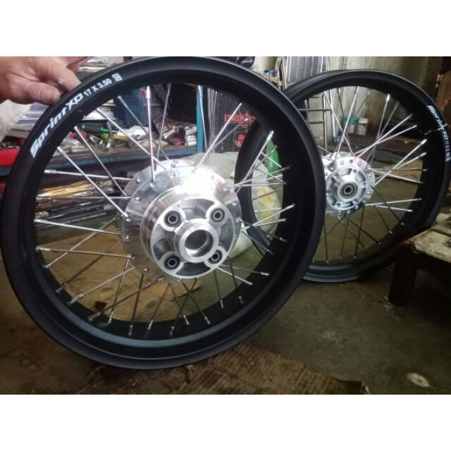HM Velg Jari Jari Tapak Lebar 300-250 Ring 17 Buat Motor Tiger Revo