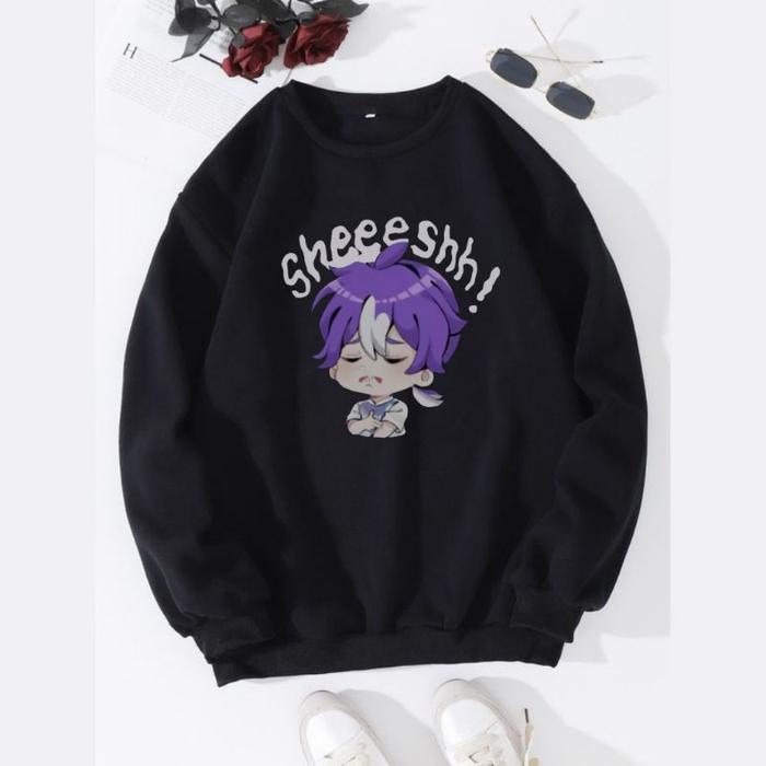 Sweater Crewnek Emot sheeeh Sweater putih Sweater wanita sweater pria keren