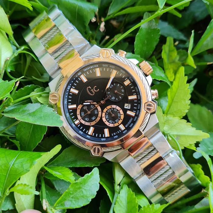 Jam Tangan Pria Gc Collection Y24002G2 Stainless Steel Kombi Rosegold