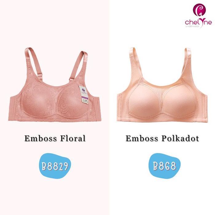 Sorella - Bh Kemben B8829 / B868 Bahan Spandex Emboss Full Cup Bra Polos - Big Size Bra 38/44 Cup C