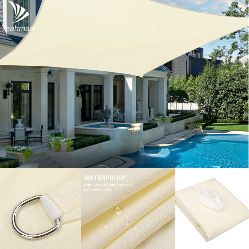 98%UV Block Water Resistant Shade Sail Sun Sail Shelter Canopy Pool