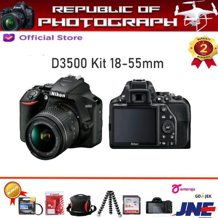 NIKON D3500 KIT 18-55MM VR / KAMERA NIKON D3500 KIT 18-55MM VR DSLR - BODY ONLY