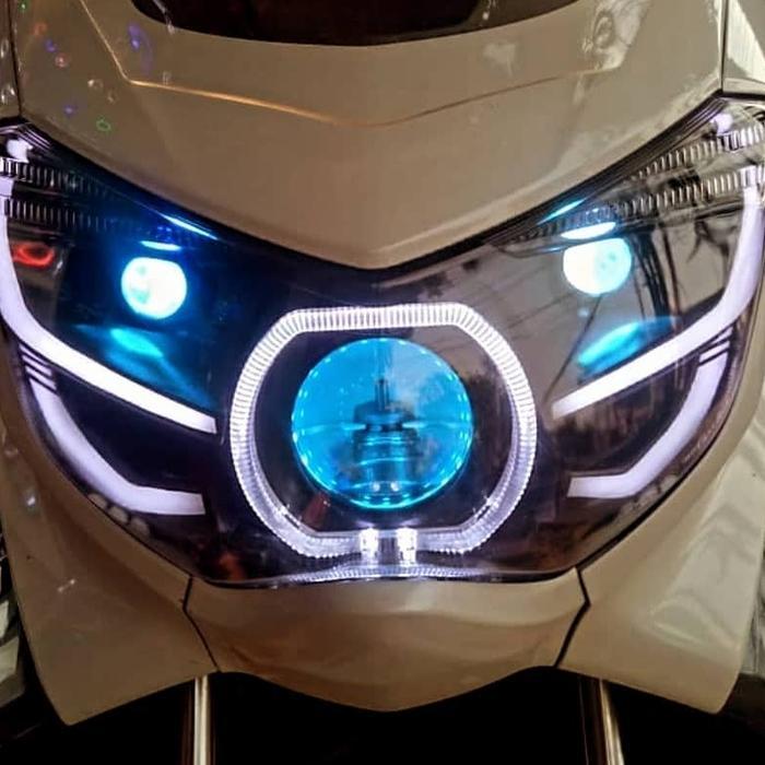 reflektor nmax old lampu custom projie biled - rgb bluthoot