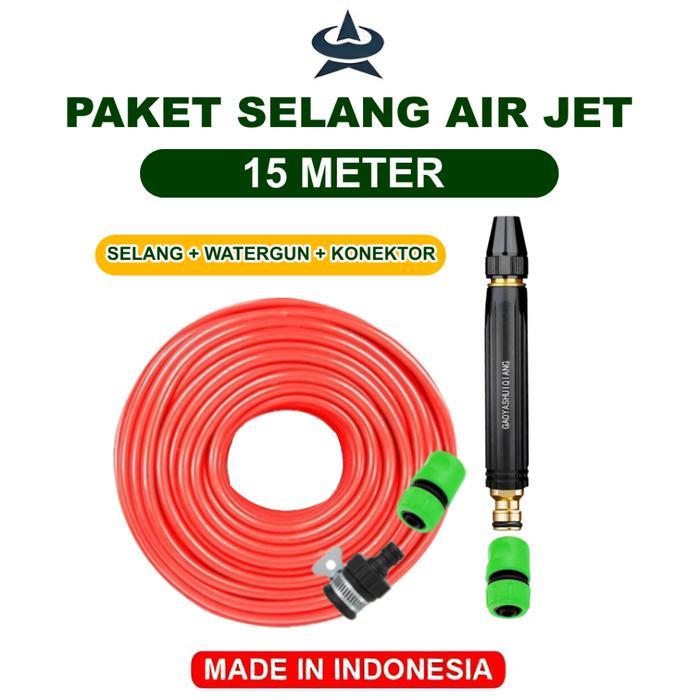 GEMUK Selang Air Cuci Motor 30 Meter Selang Air Elastis Paketan Dengan Semprotan Cuci Motor Cuci