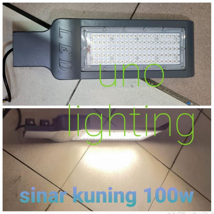 [] pju led smd kuning 100w 100watt jalan led street light 100 watt 220v