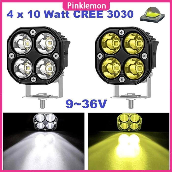 Lampu Sorot Tembak Ac Lampu Sorot Tembak Led Bar Cwl 4 Titik Mata 40 Watt Mobil Motor 40W 9 - 36
