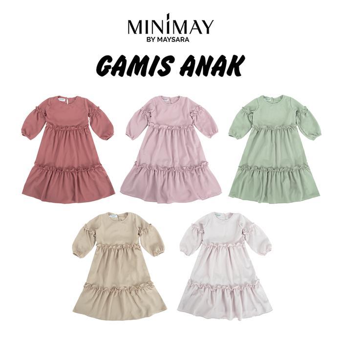 ASLI Gamis Anak Perempuan Dress Minimay Maysara Polos READY STOCK