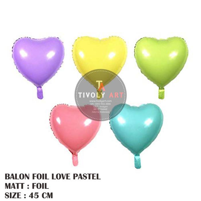 Balon Foil Love PASTEL 45 cm / Balon Love Pastel