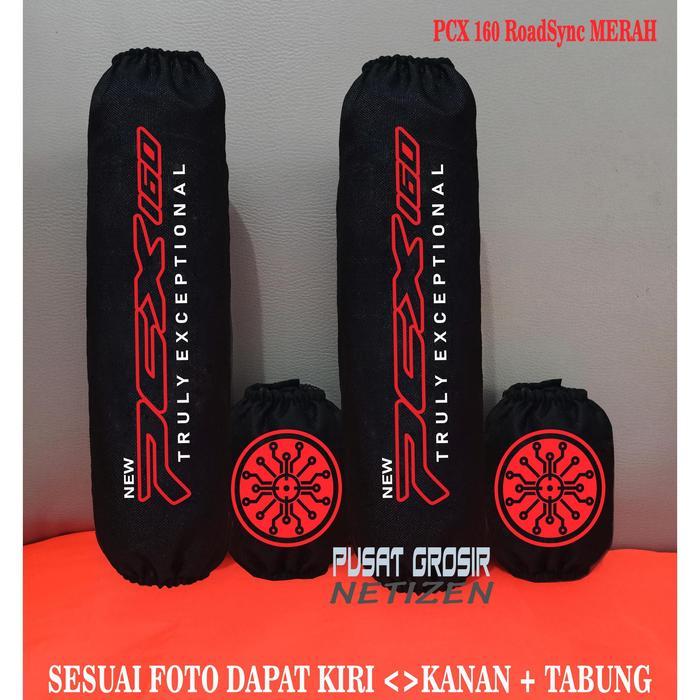 2 SET SEPASANG SARUNG SHOCK BELAKANG MOTOR PCX 160 ROADSYNC COVER SHOCK BELAKANG PCX160 PCX 150 ABS