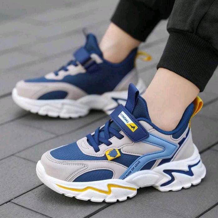 Ando Kids - Sepatu Anak Laki Laki Motif Mk02 Roxy Terbaru Sepatu Sekolah Tk Sd Fashion Kids Trendy