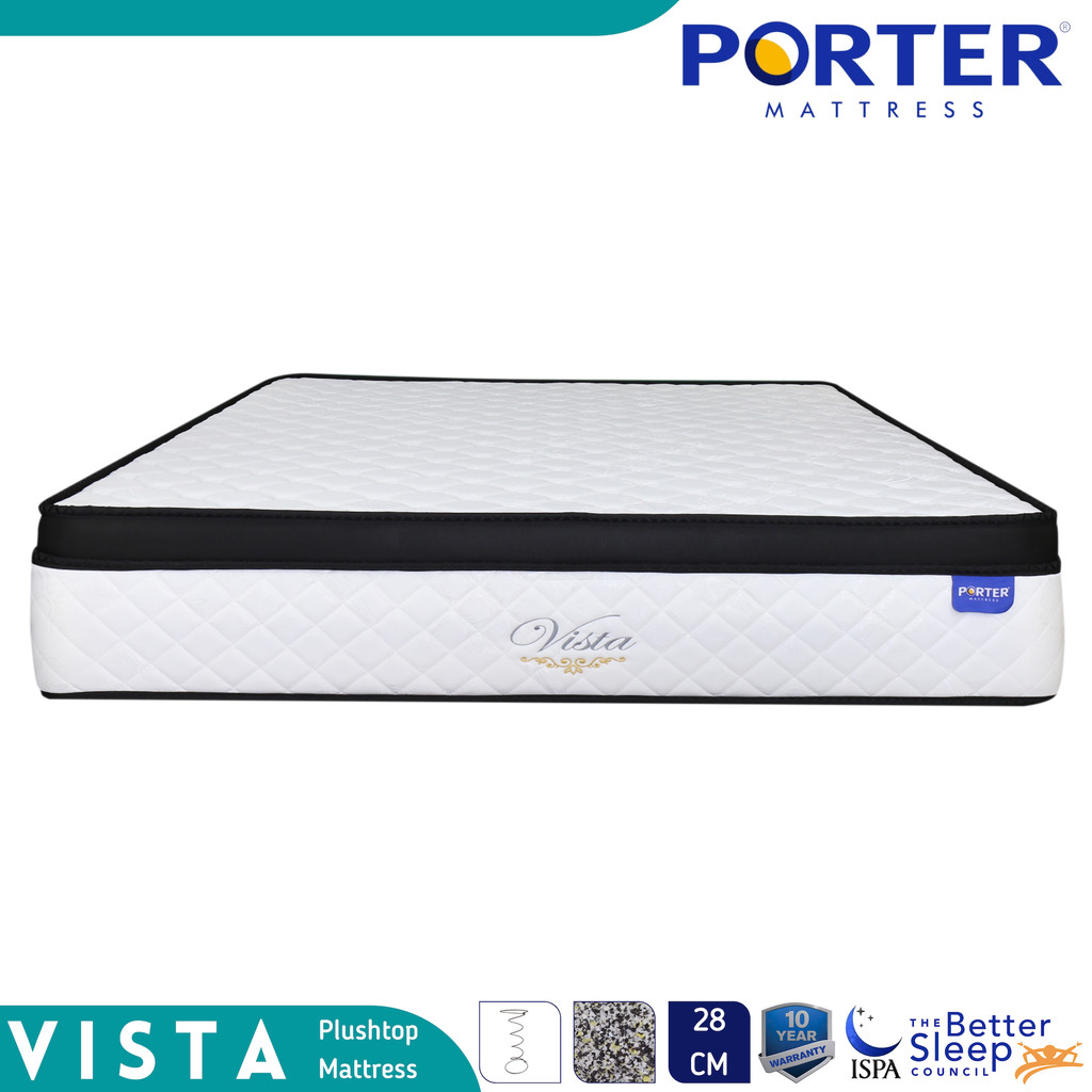 PORTER Kasur Springbed VISTA Plushtop Orthopedic Mattress
