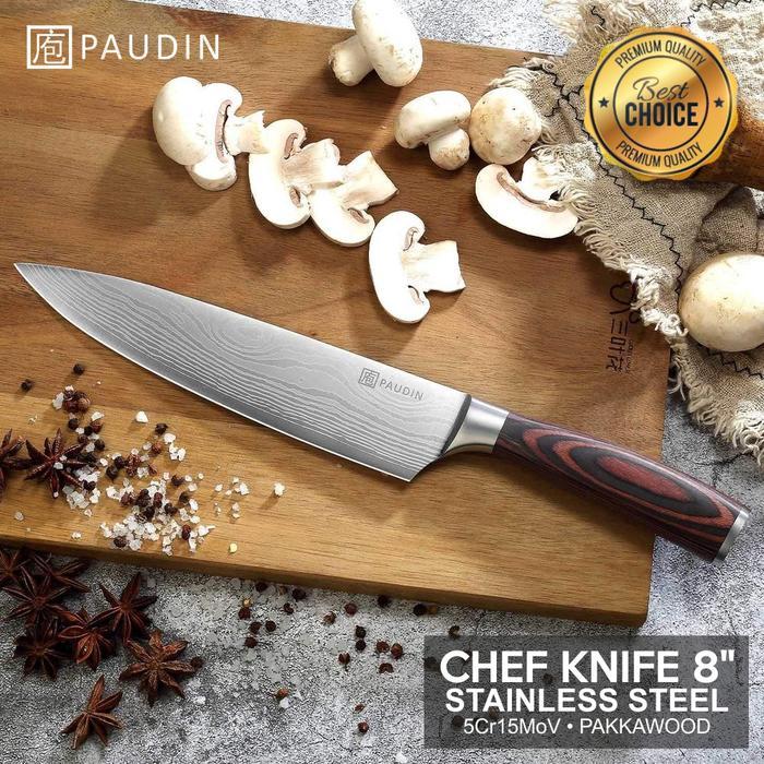 Pisau Dapur Paudin N1 Premium Kitchen Chef Knife 8" Stainless Steel