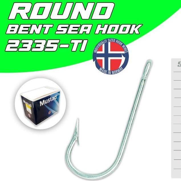 MUSTAD Kail Pancing Kotak ROUND BENT SEA HOOK 2335-TI UltraPoint Technology Extra Strong Kail