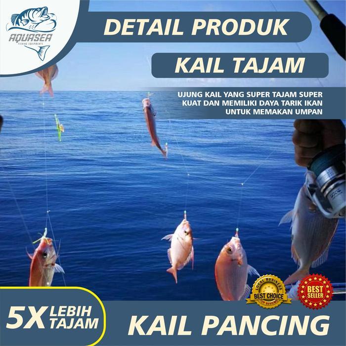 AQUASEA - Kotrekan Kail Umpan Pancing Sabiki Kail Umpan Gantung Sutra Perak Kail Jig Benang Pesca