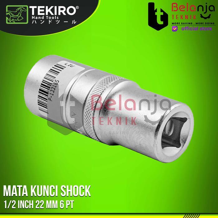 Tekiro Mata Kunci Shock 1/2 Inch 22 mm 6 PT Mata Deep Sok Panjang 1/2"