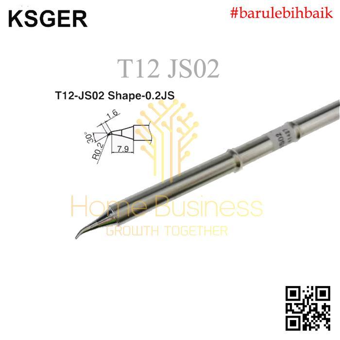 KSGER T12-JS02 T12JS02 T12 JS02 T12 JS 02 Mata Solder Runcing Bengkok Ori