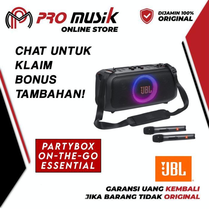 JBL PartyBox On The Go Essential Portable Party Speaker with Wireless Microphone