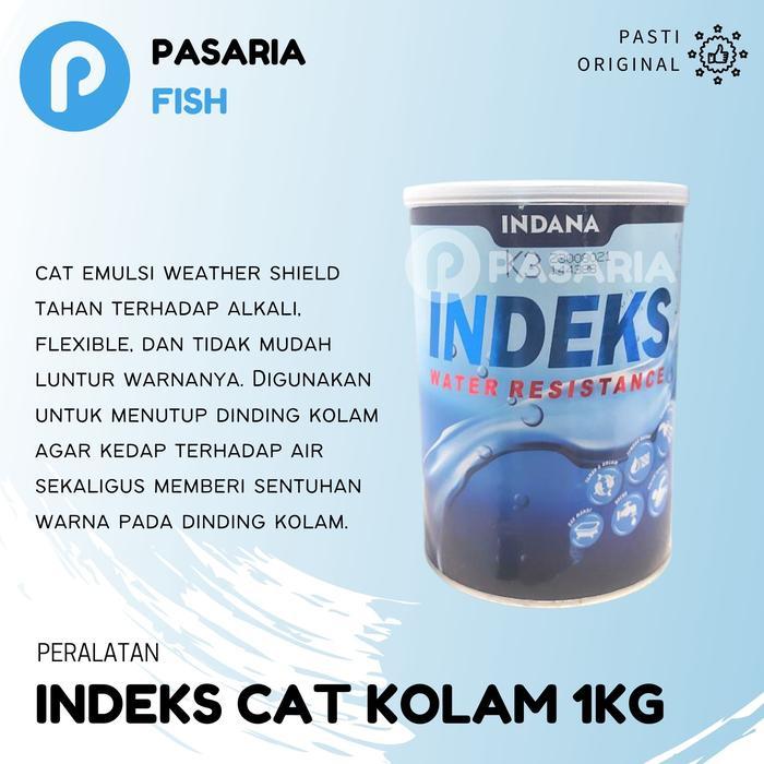 PROMO CAT KOLAM Ikan INDEKS K1 K2 K3 1Kg Anti Bocor Biru/Hijau Campuran Air Blue Green Paint